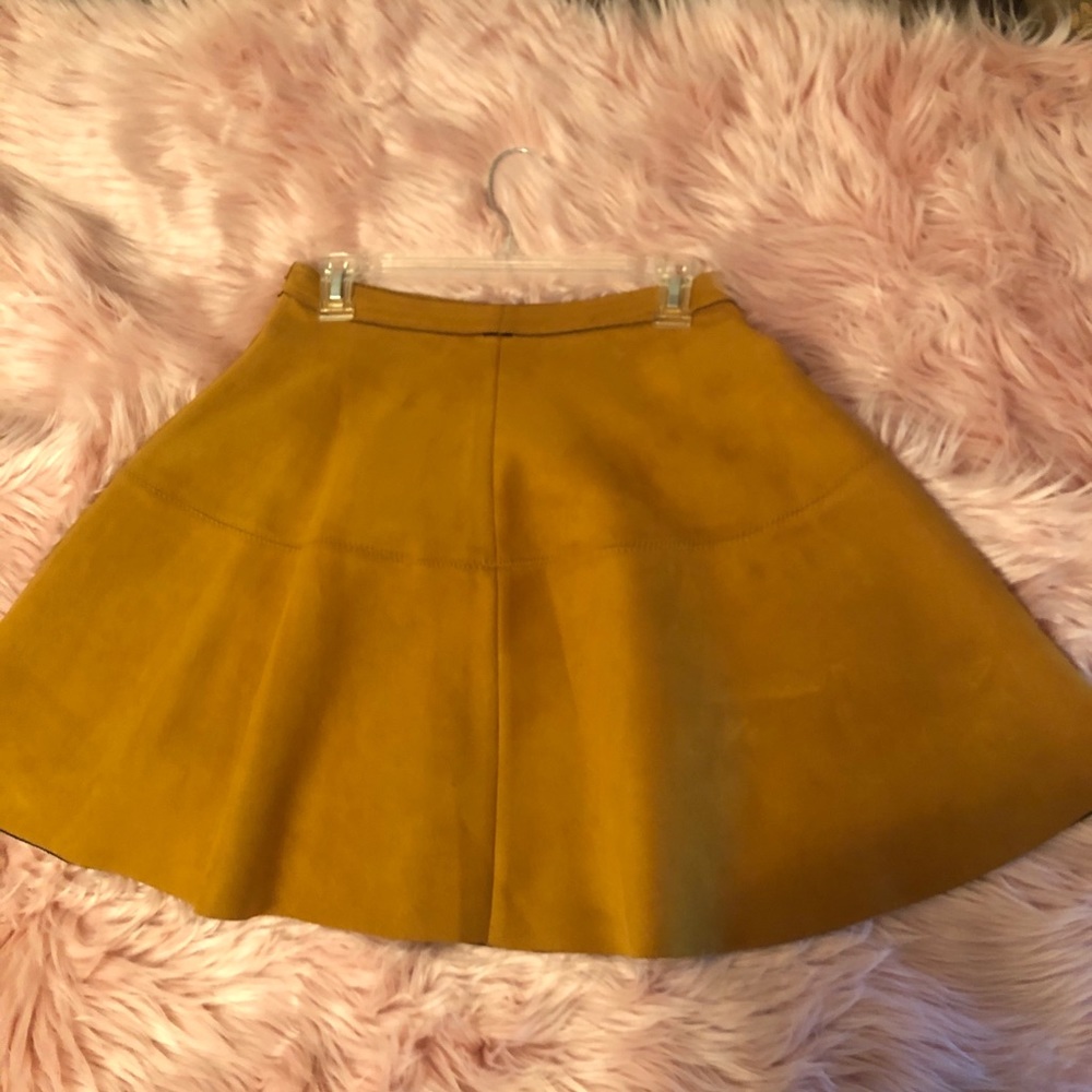 Faux suede mini skirt